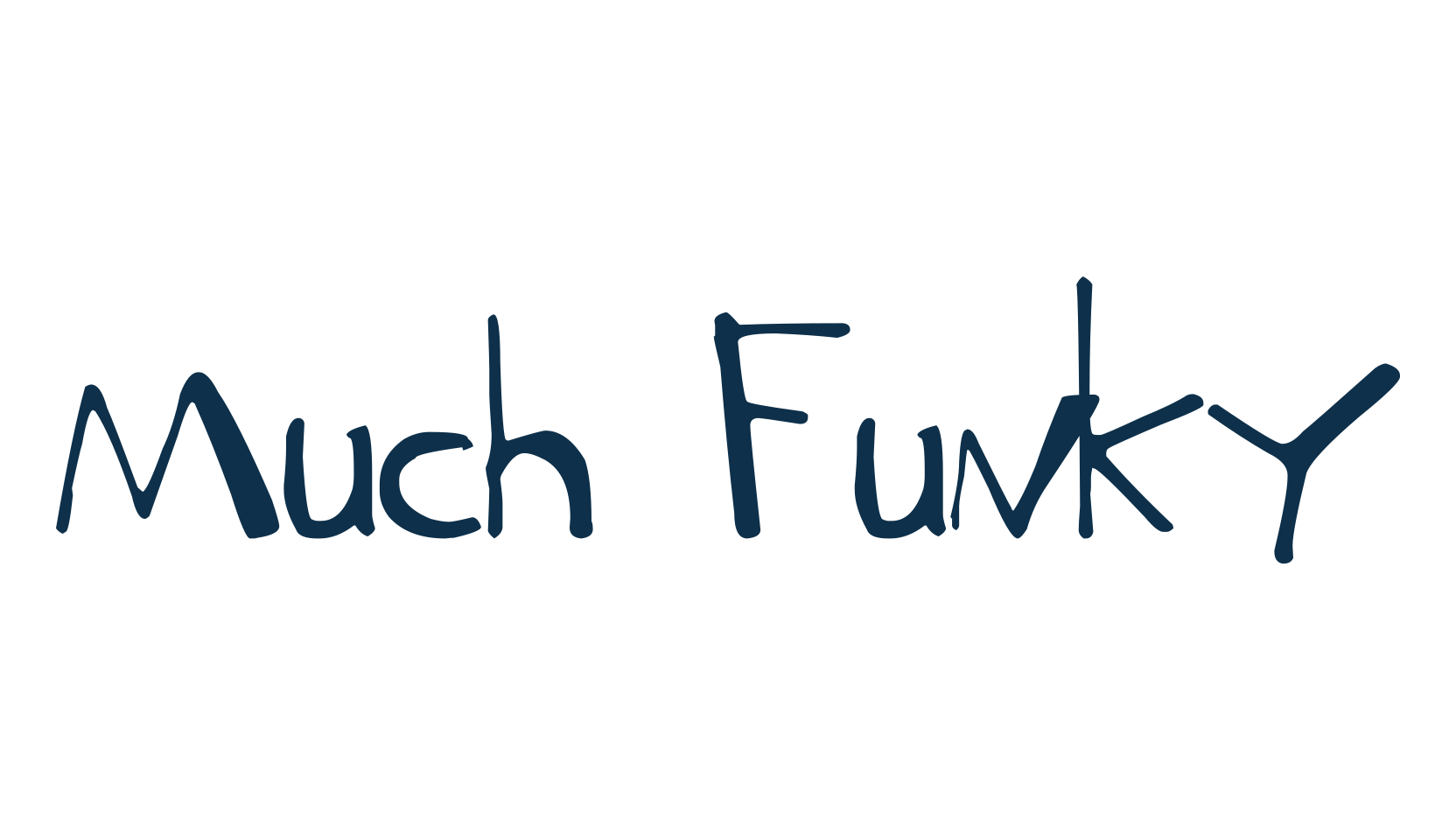 Much Funky, fancy various decorative script calligraphy font preview