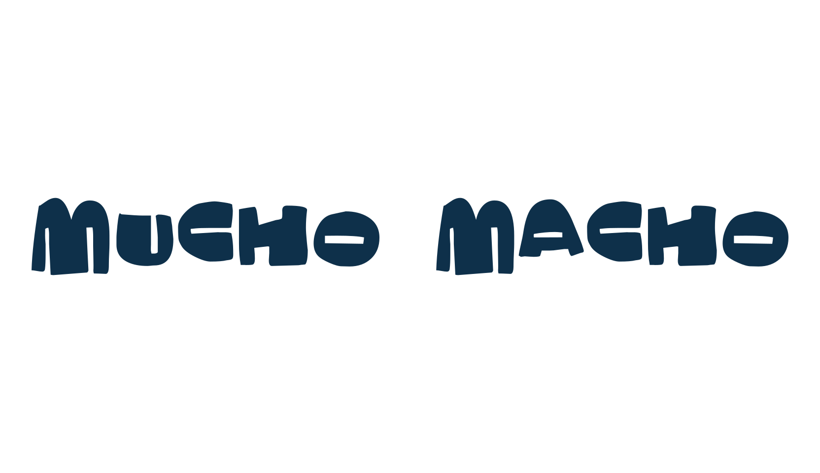 Mucho Macho, cartoon font preview