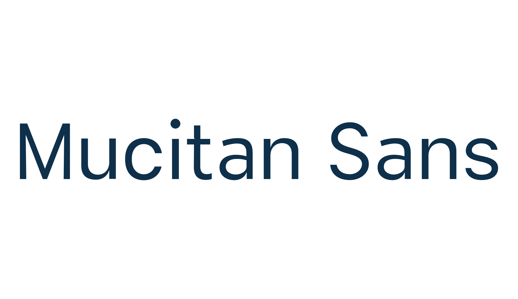Mucitan Sans, sans serif font preview