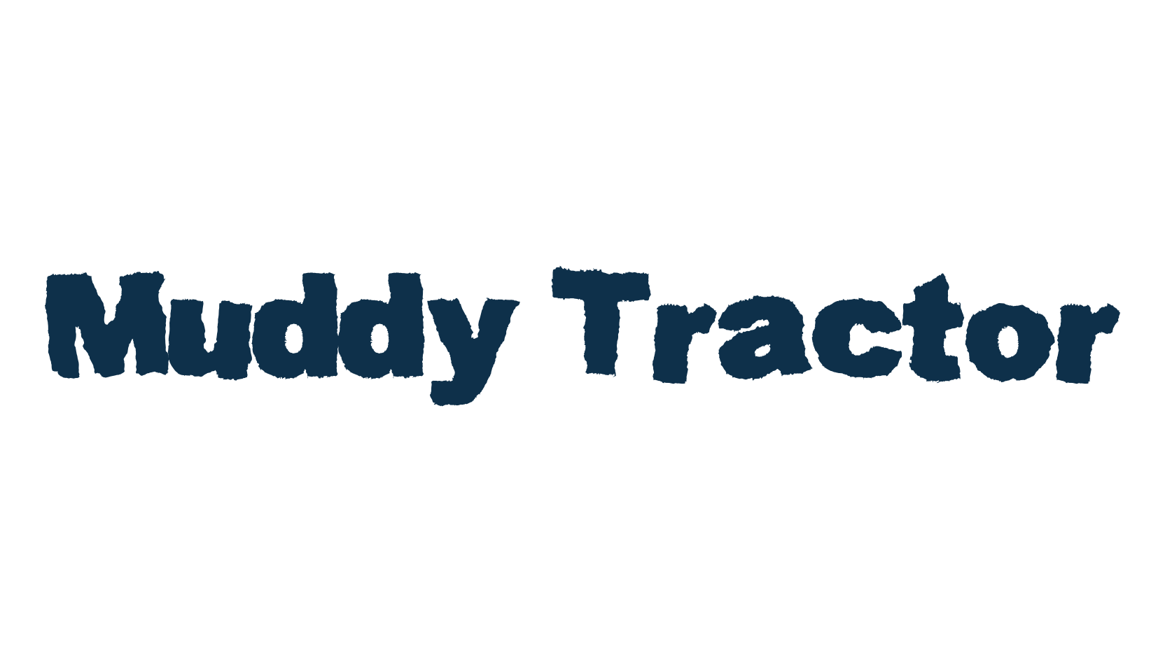 Muddy Tractor, eroded font preview