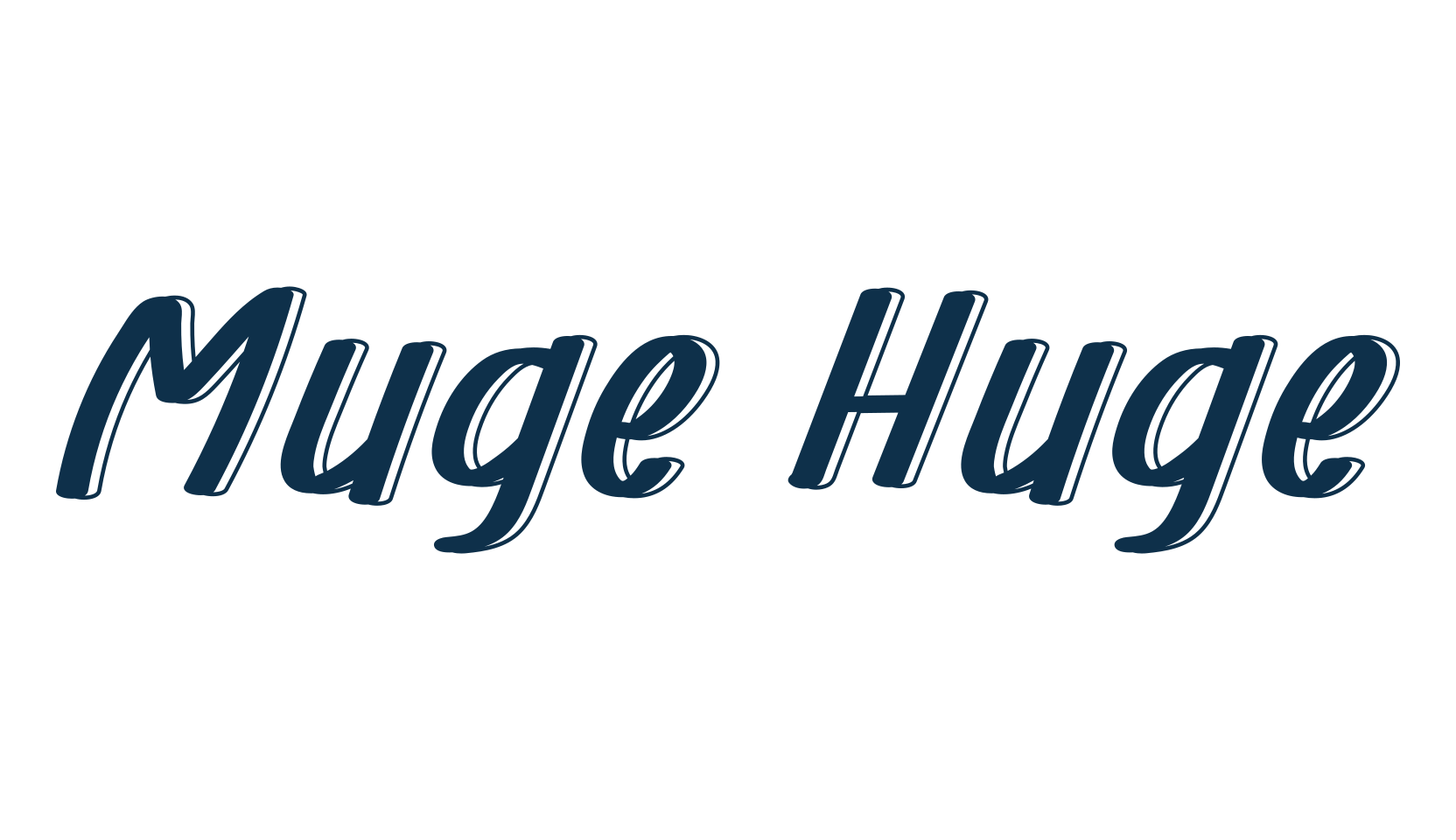 Muge Huge, fancy decorative font preview