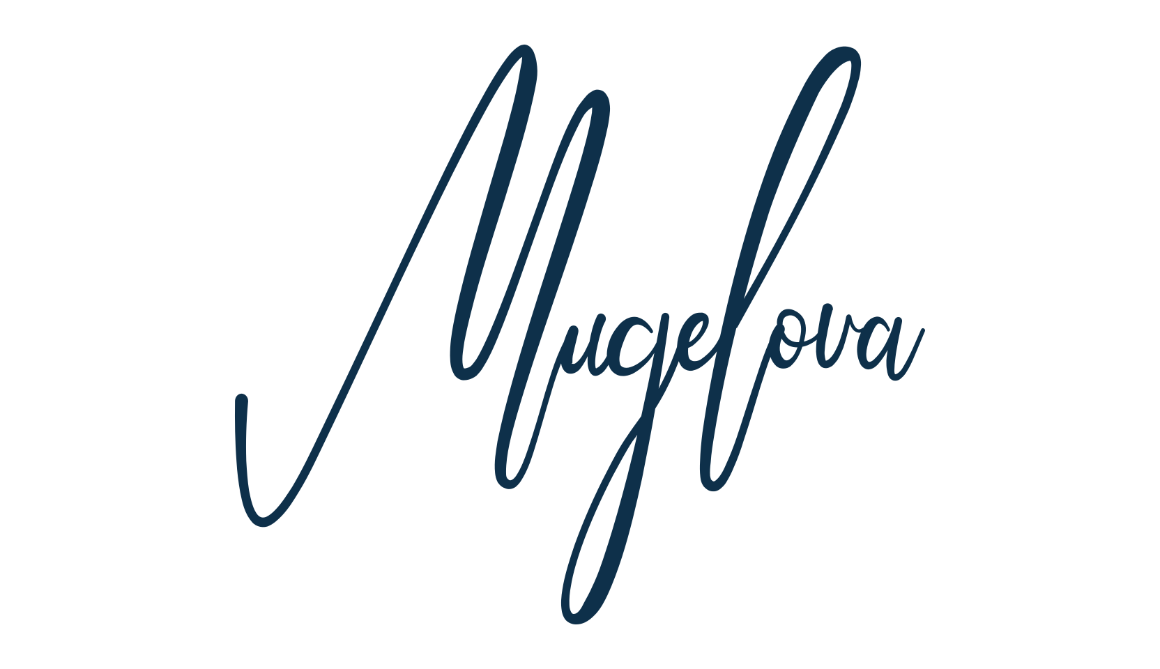 Mugelova, script calligraphy fancy decorative font preview