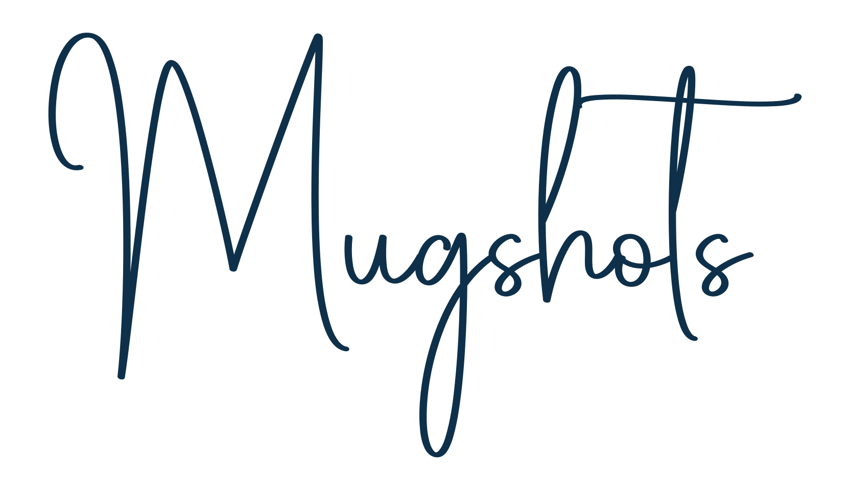 Mugshots, handwriting font preview