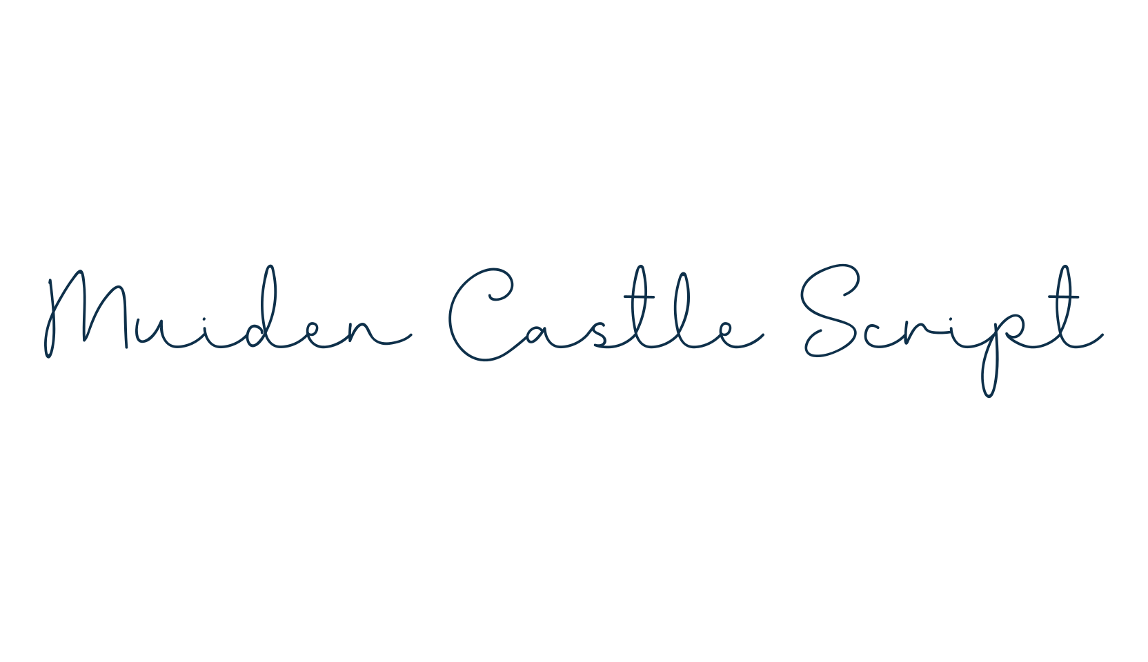 Muiden Castle Script, script handwritten fancy decorative calligraphy font preview