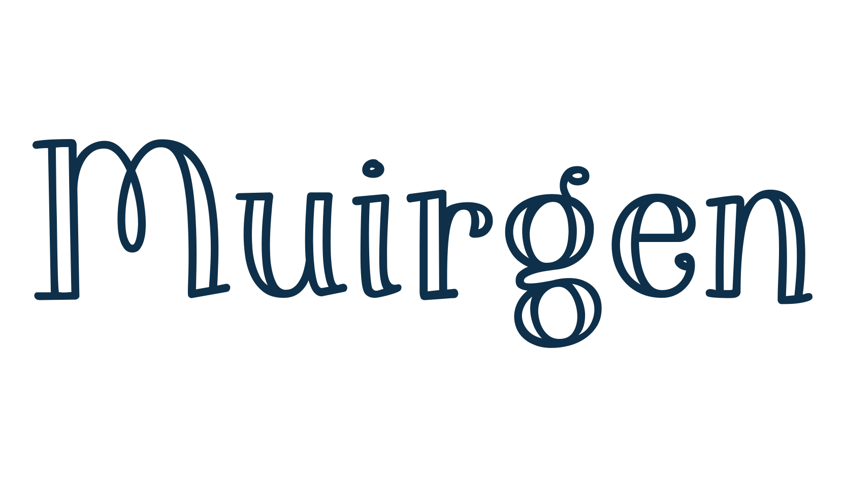 Muirgen, fancy curly decorative font preview