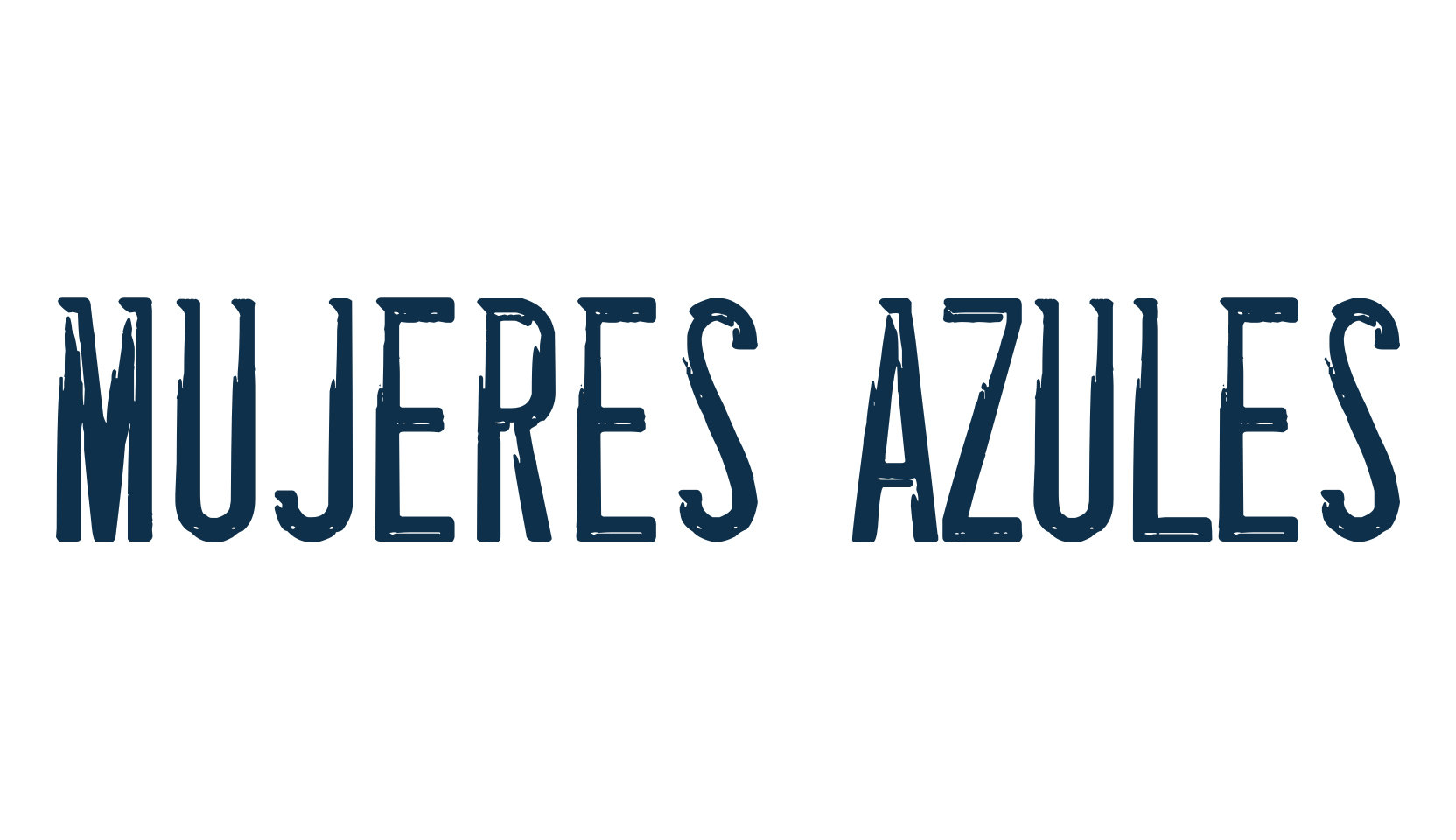 Mujeres Azules, eroded font preview