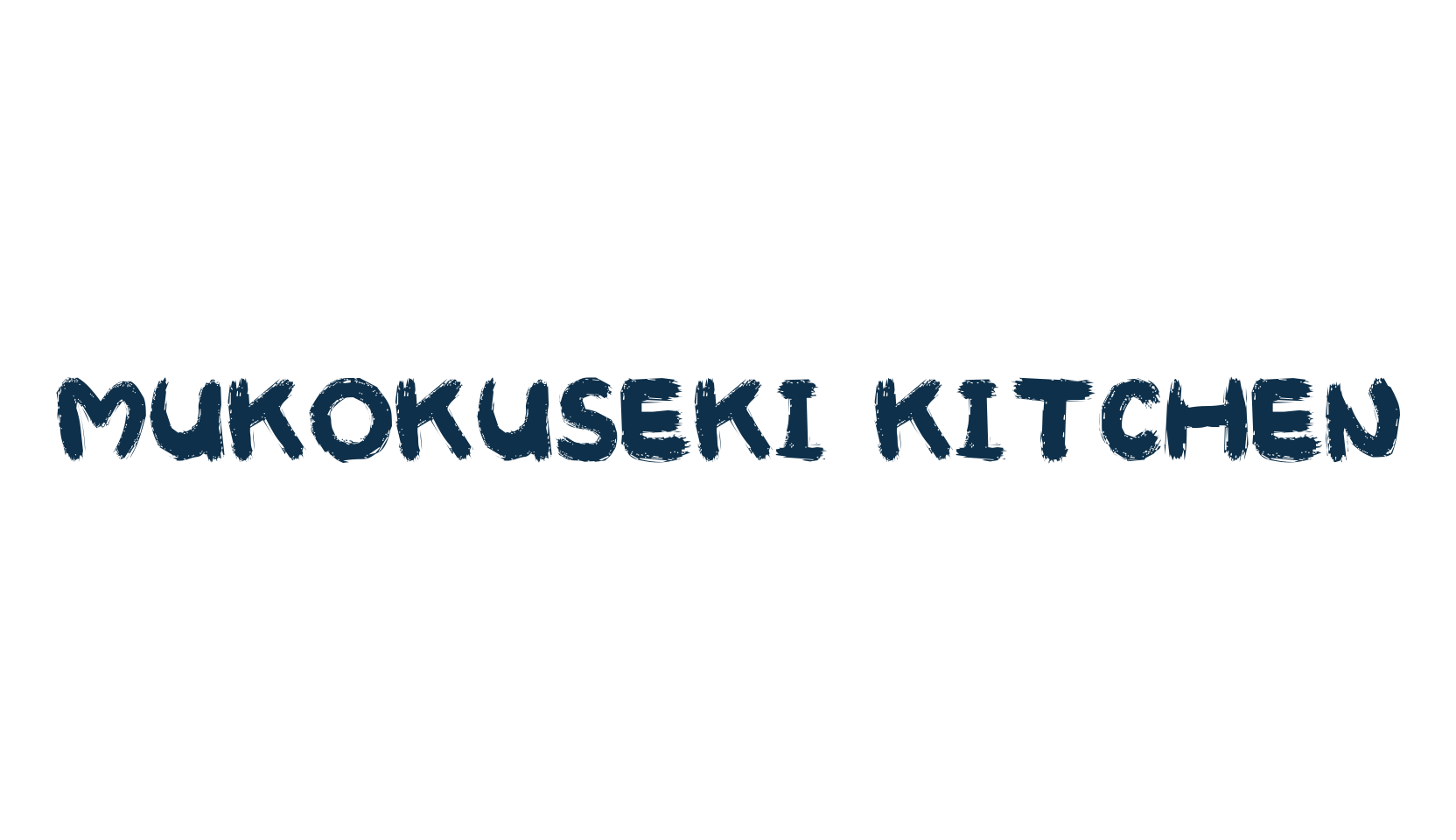 Mukokuseki Kitchen, script brush fancy decorative calligraphy font preview