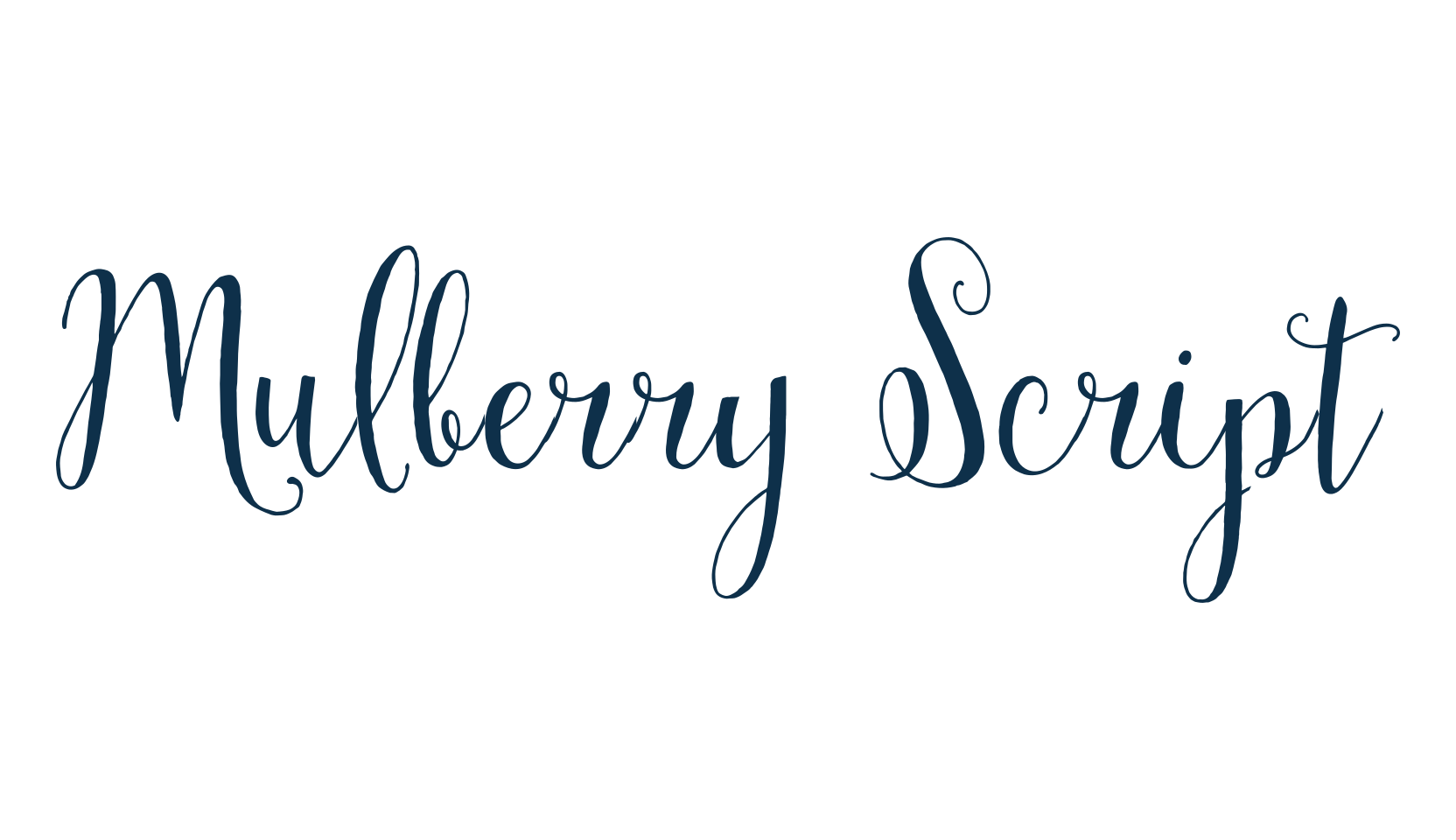 Mulberry Script, script calligraphy fancy decorative font preview