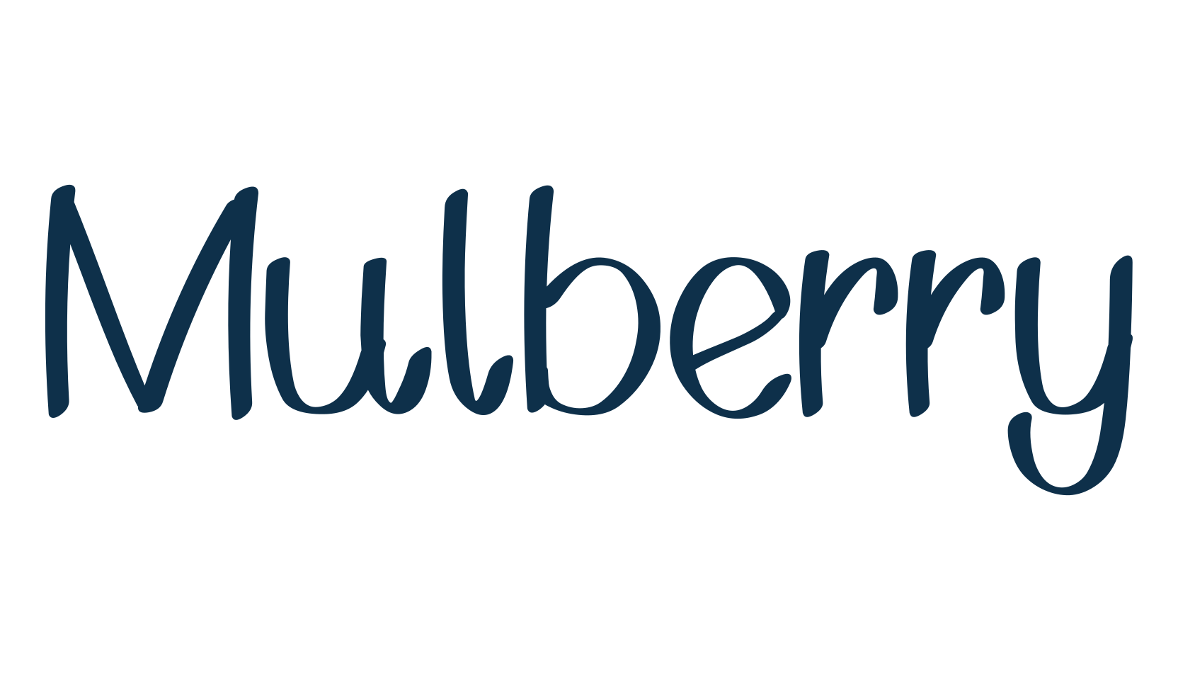 Mulberry, script handwritten fancy decorative calligraphy font preview