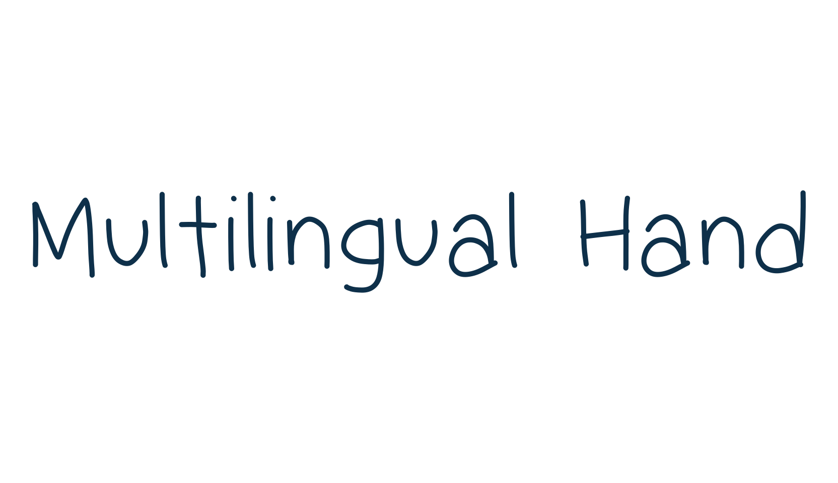 Multilingual Hand, script handwritten fancy decorative calligraphy font preview