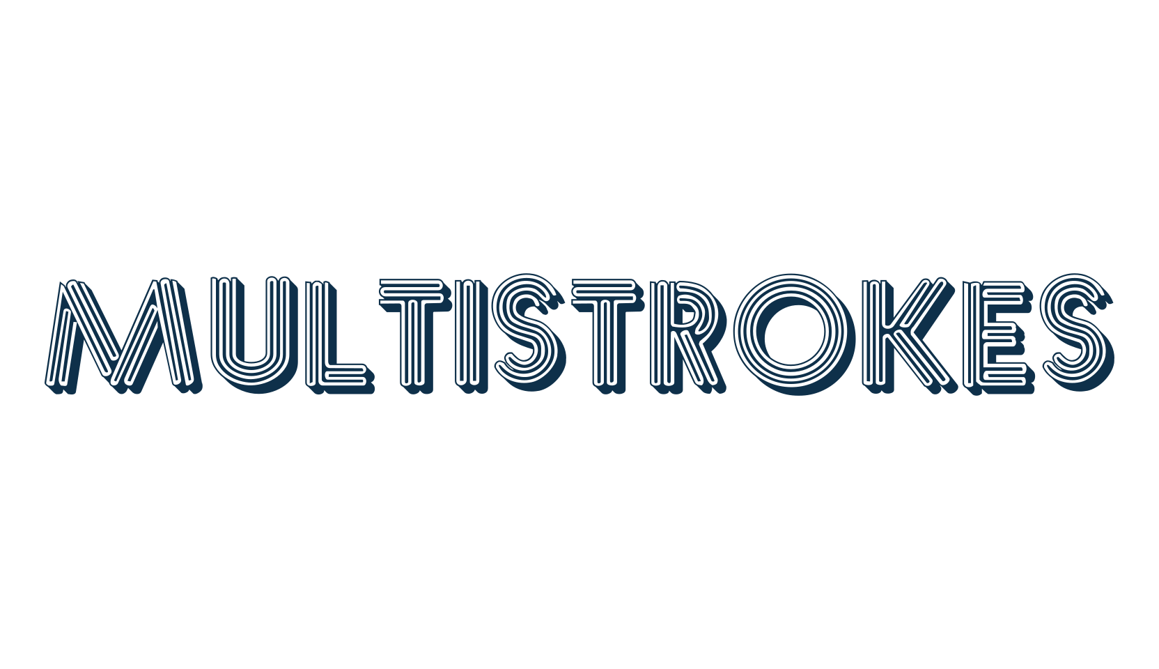 Multistrokes, fancy groovy decorative font preview