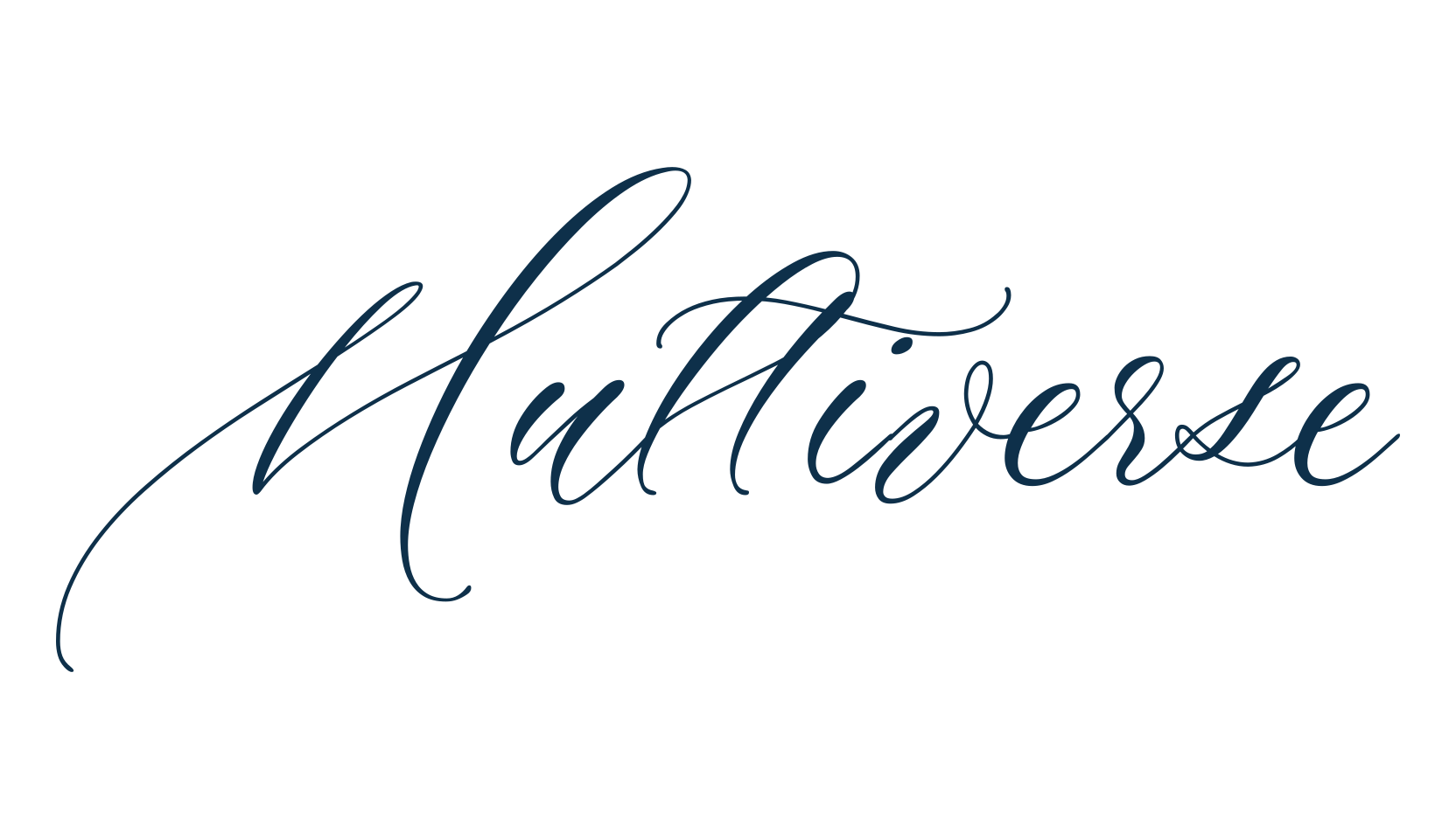 Multiverse, script calligraphy fancy decorative font preview