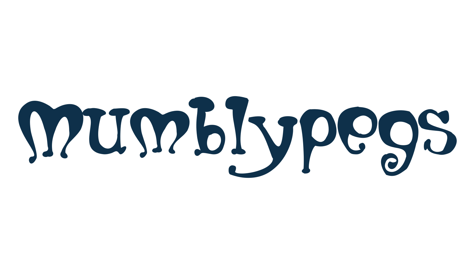 Mumblypegs, curly font preview