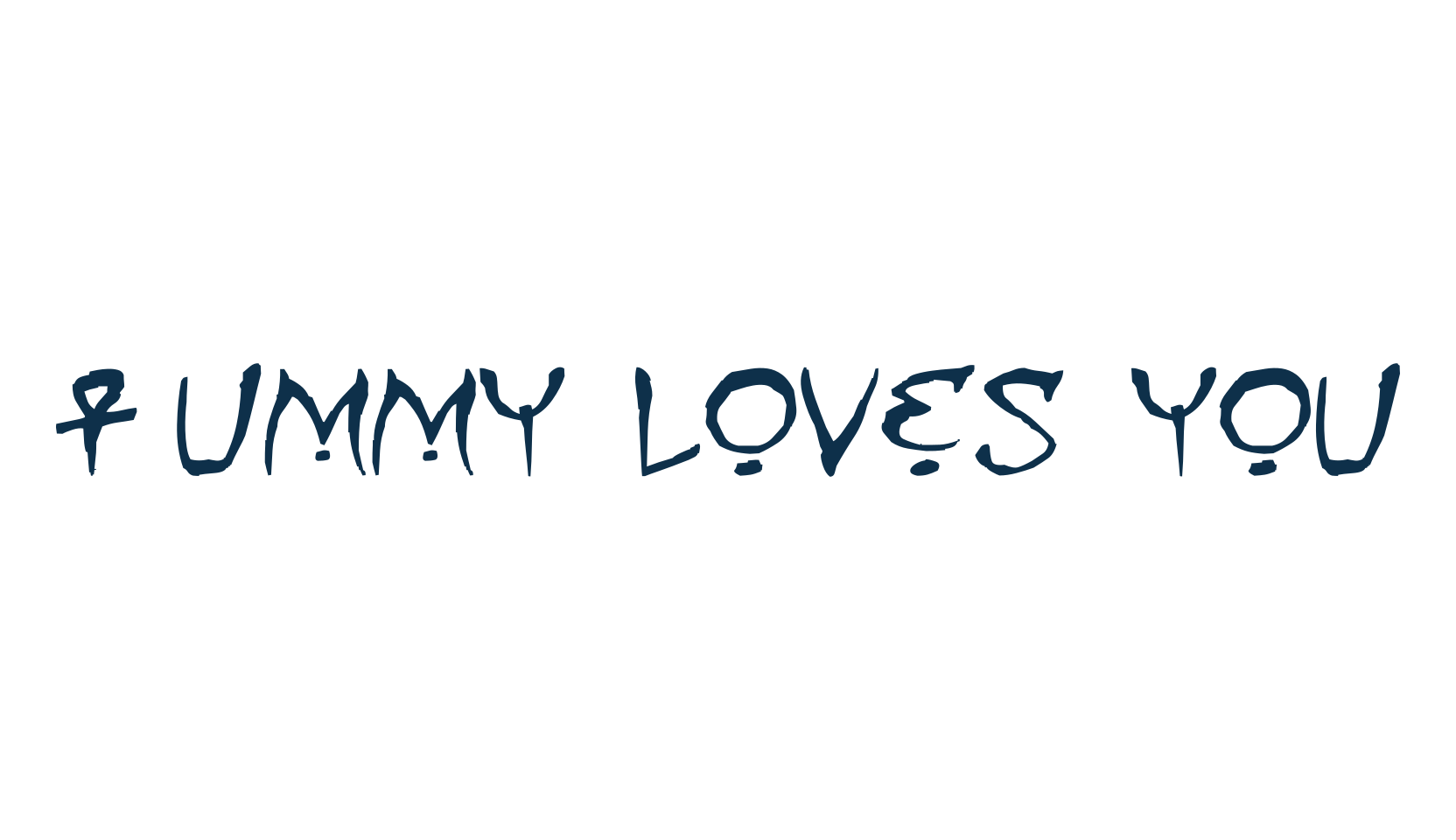 Mummy loves you, foreign look roman, greek font preview