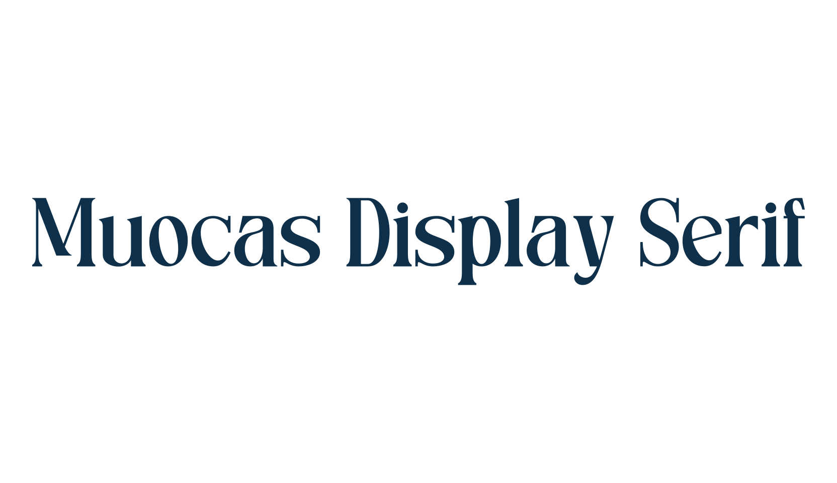 Muocas Display Serif, basic serif font preview