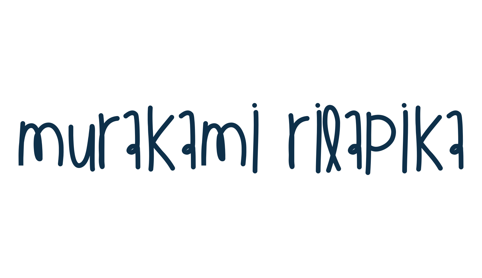 Murakami Rilapika, script handwritten fancy decorative calligraphy font preview