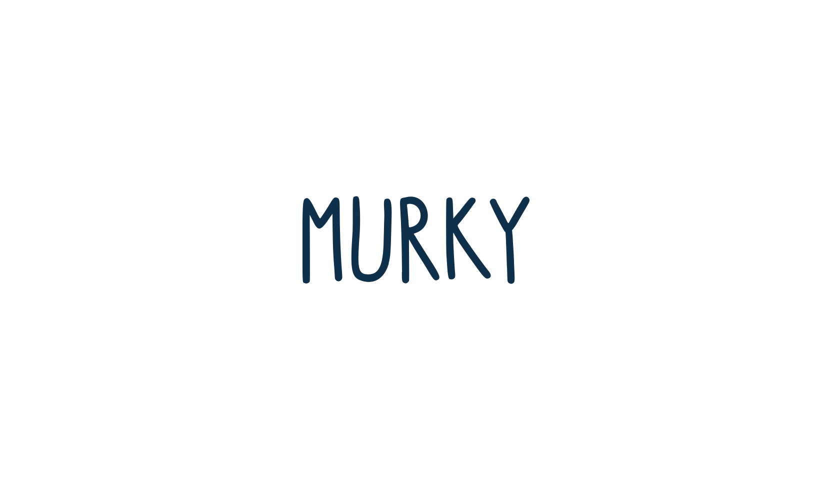 Murky, handwriting font preview