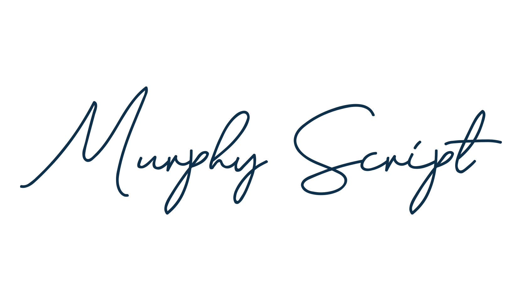 Murphy Script, handwriting font preview