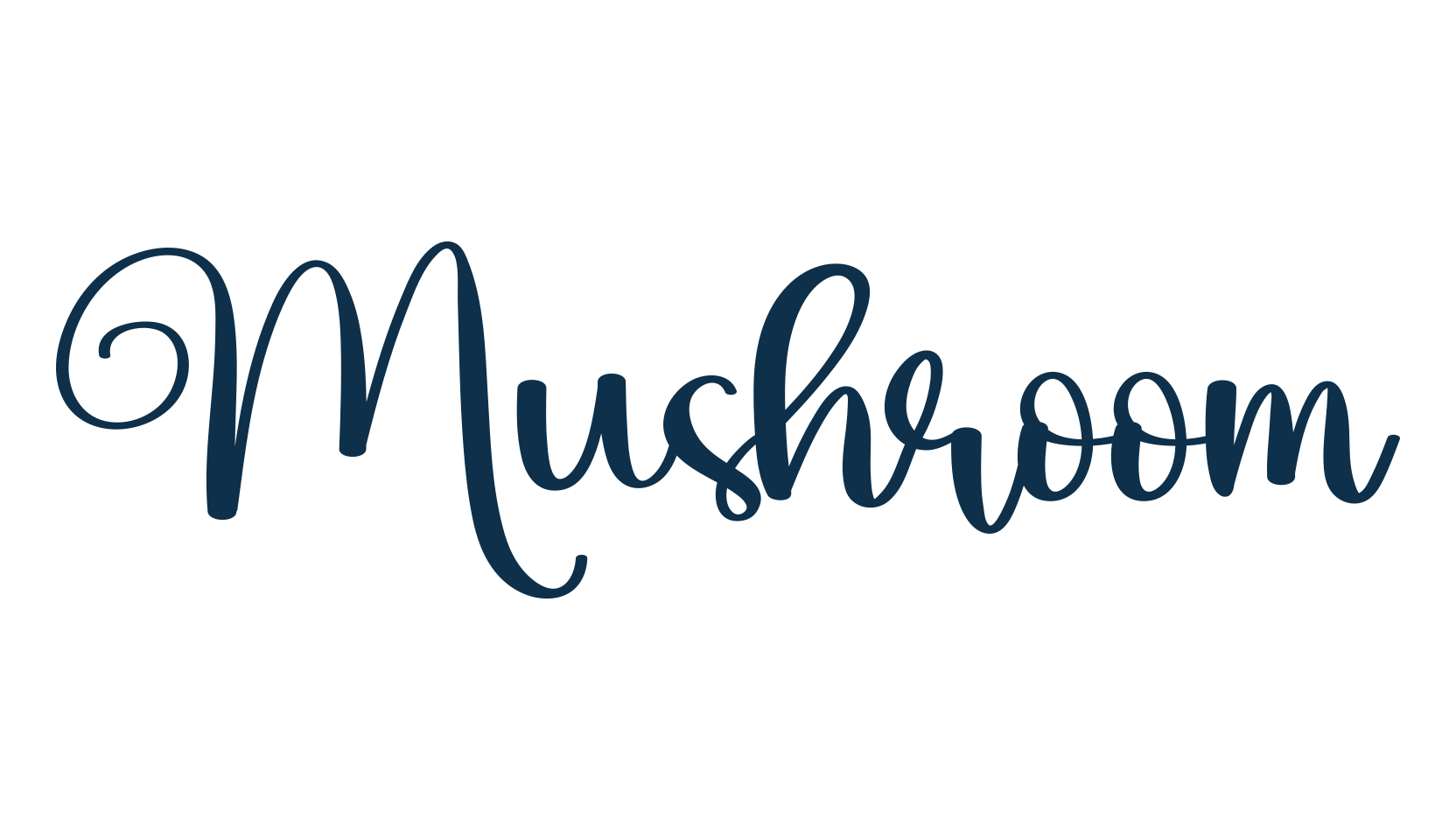 Mushroom (mushroom-2), calligraphy font preview