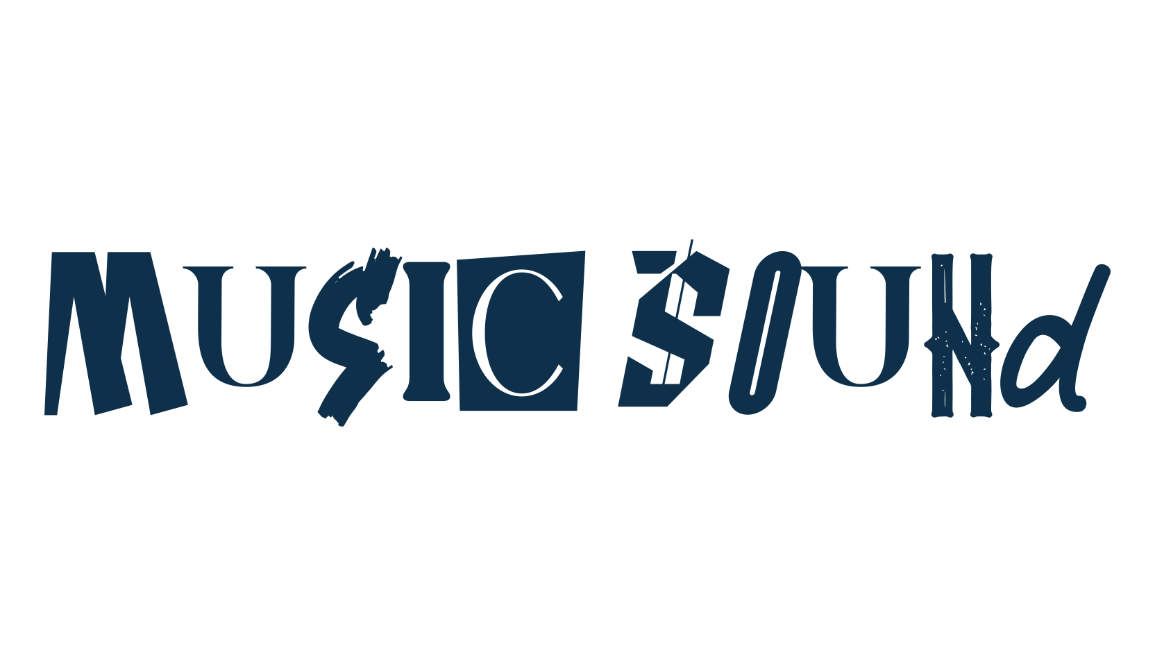 Music Sound, distorted font preview