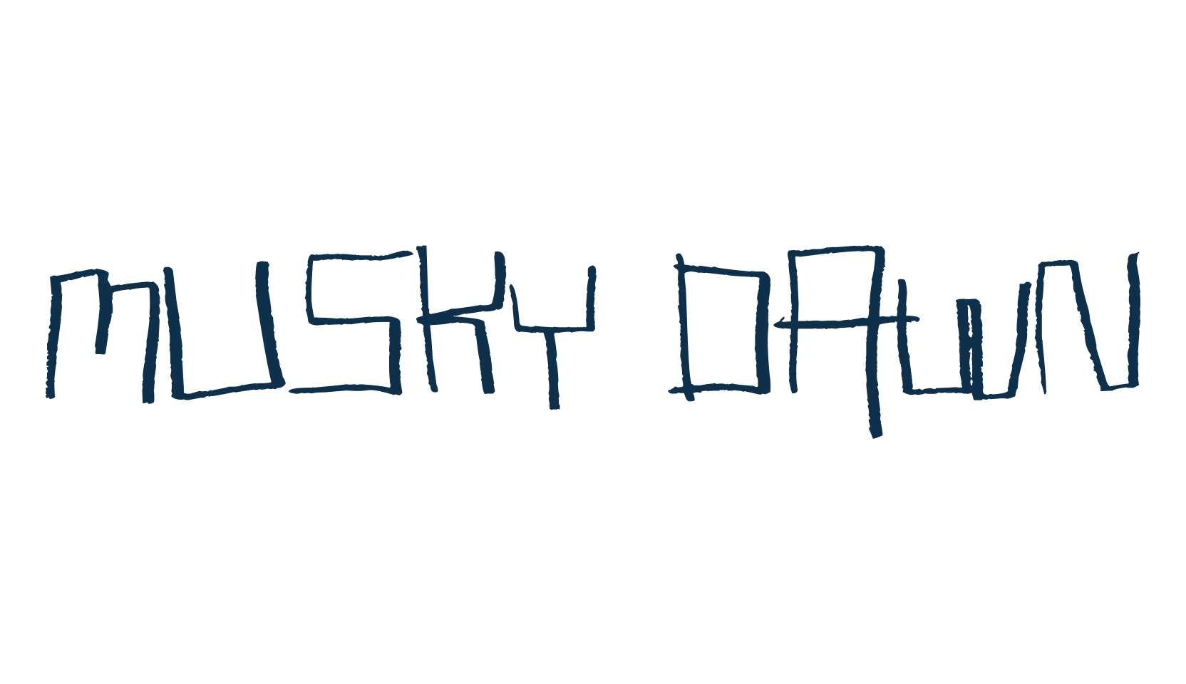 Musky Dawn, script handwritten fancy decorative calligraphy font preview