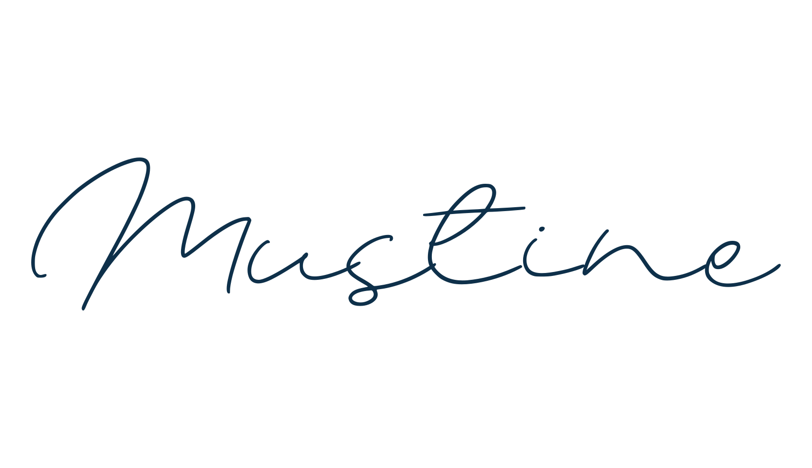 Mustine, handwriting font preview