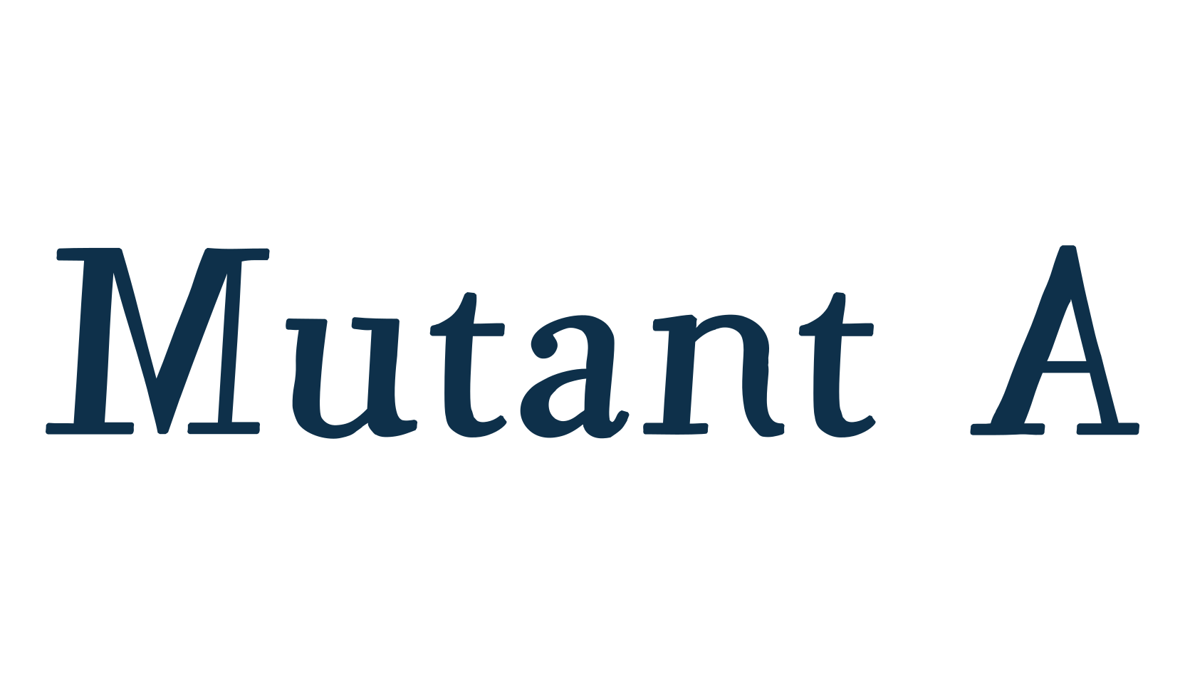 Mutant A, various font preview