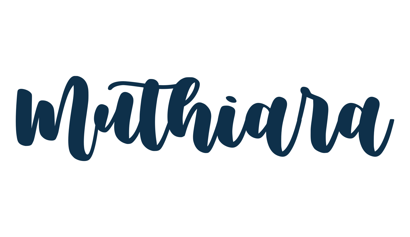 Muthiara, calligraphy font preview