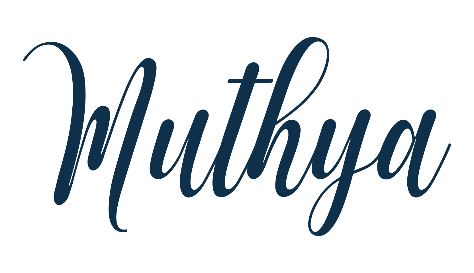Muthya, script calligraphy fancy decorative font preview