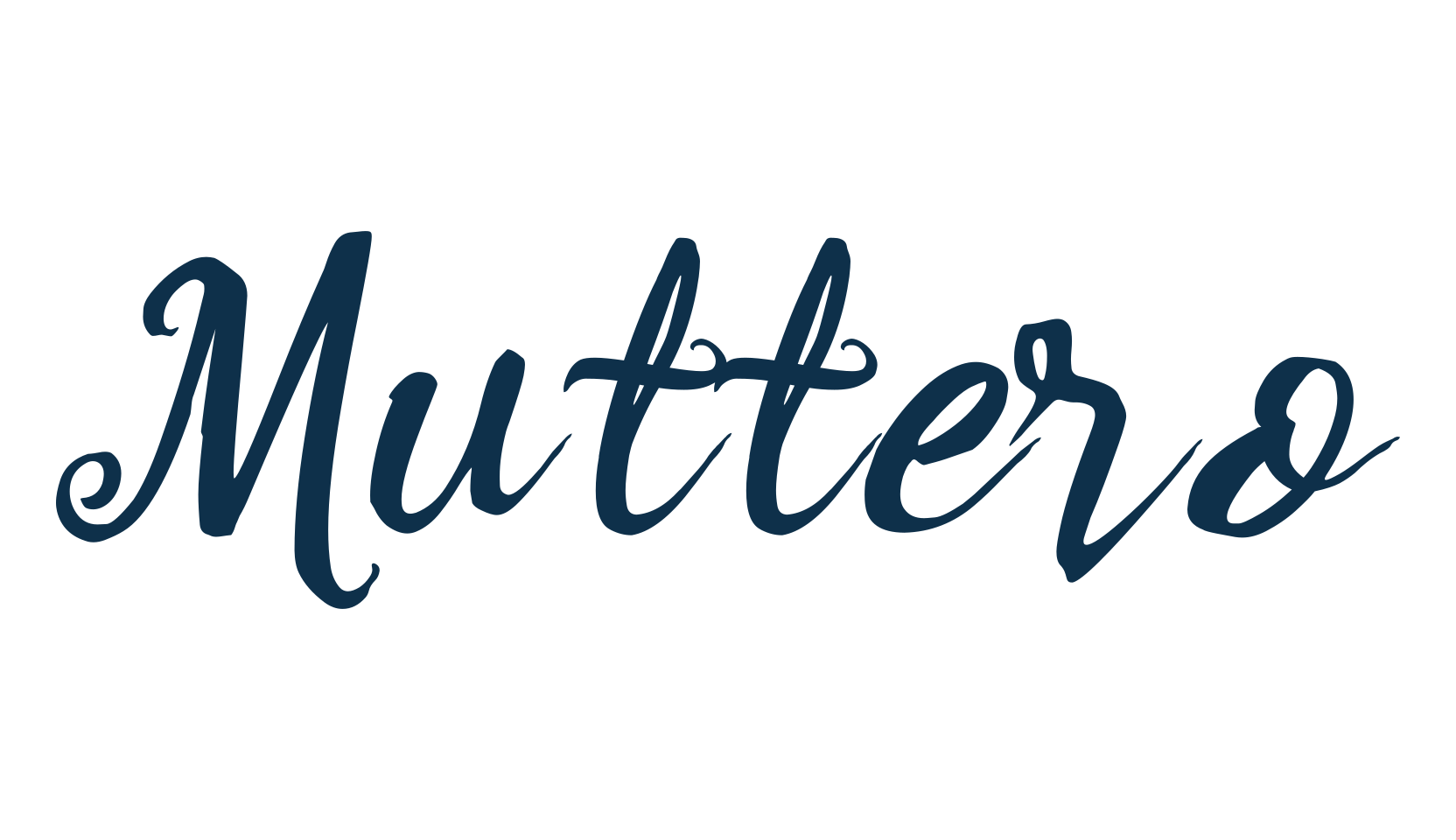 Muttero, script handwritten fancy decorative calligraphy font preview