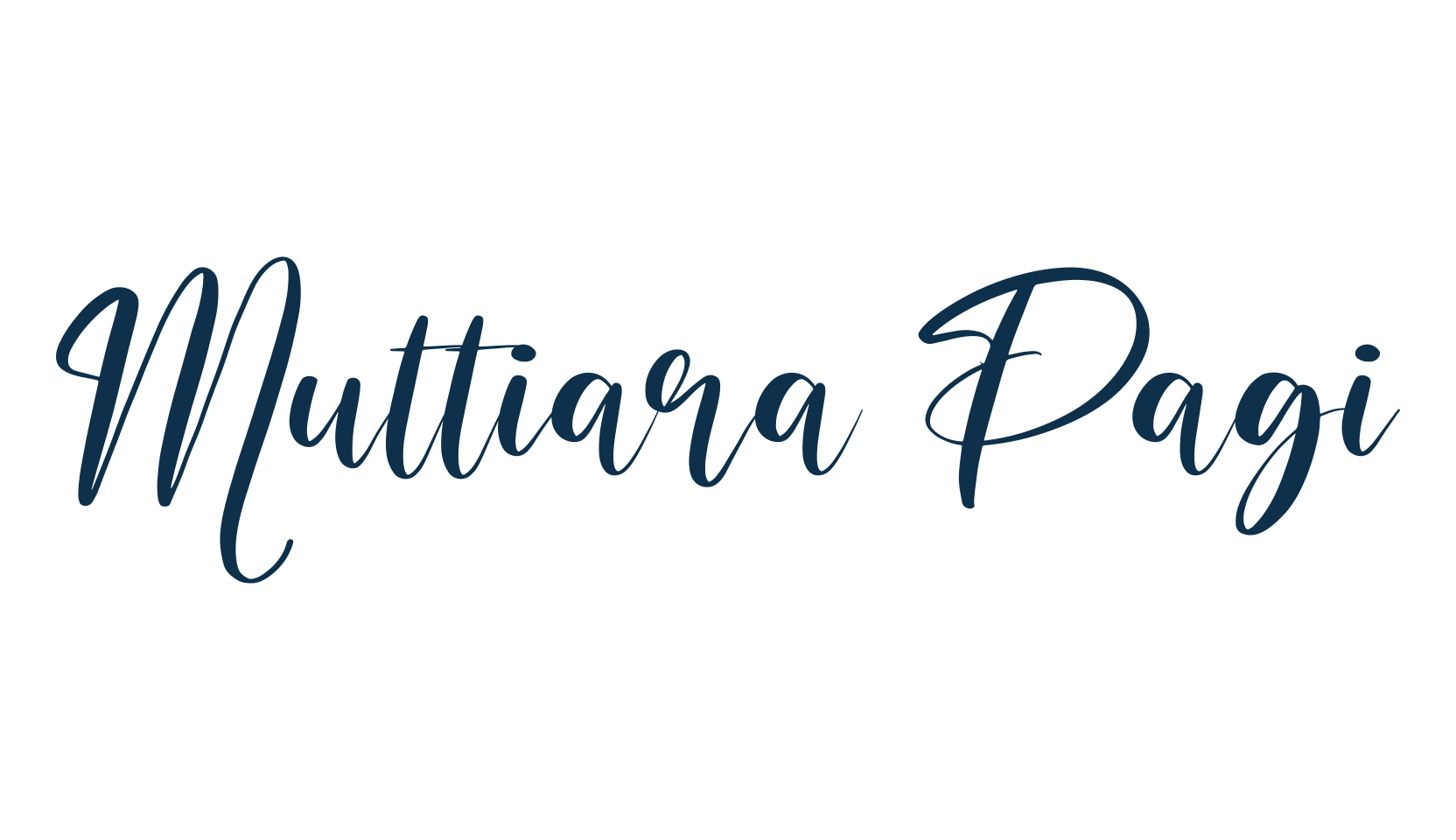 Muttiara Pagi, calligraphy font preview