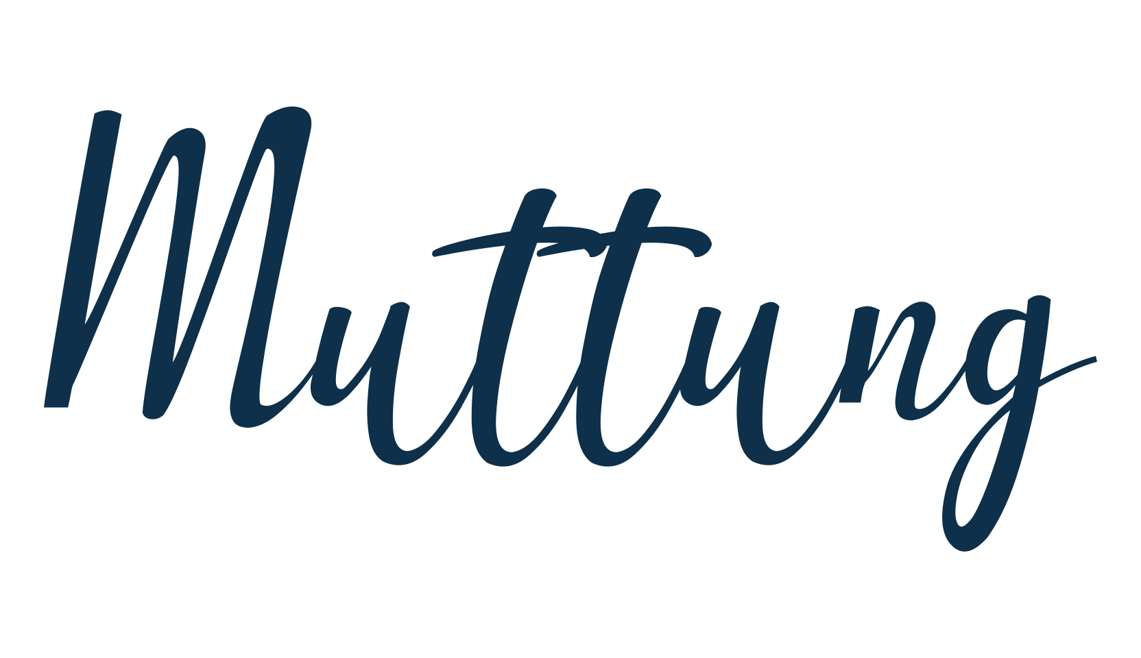 Muttung, handwriting font preview