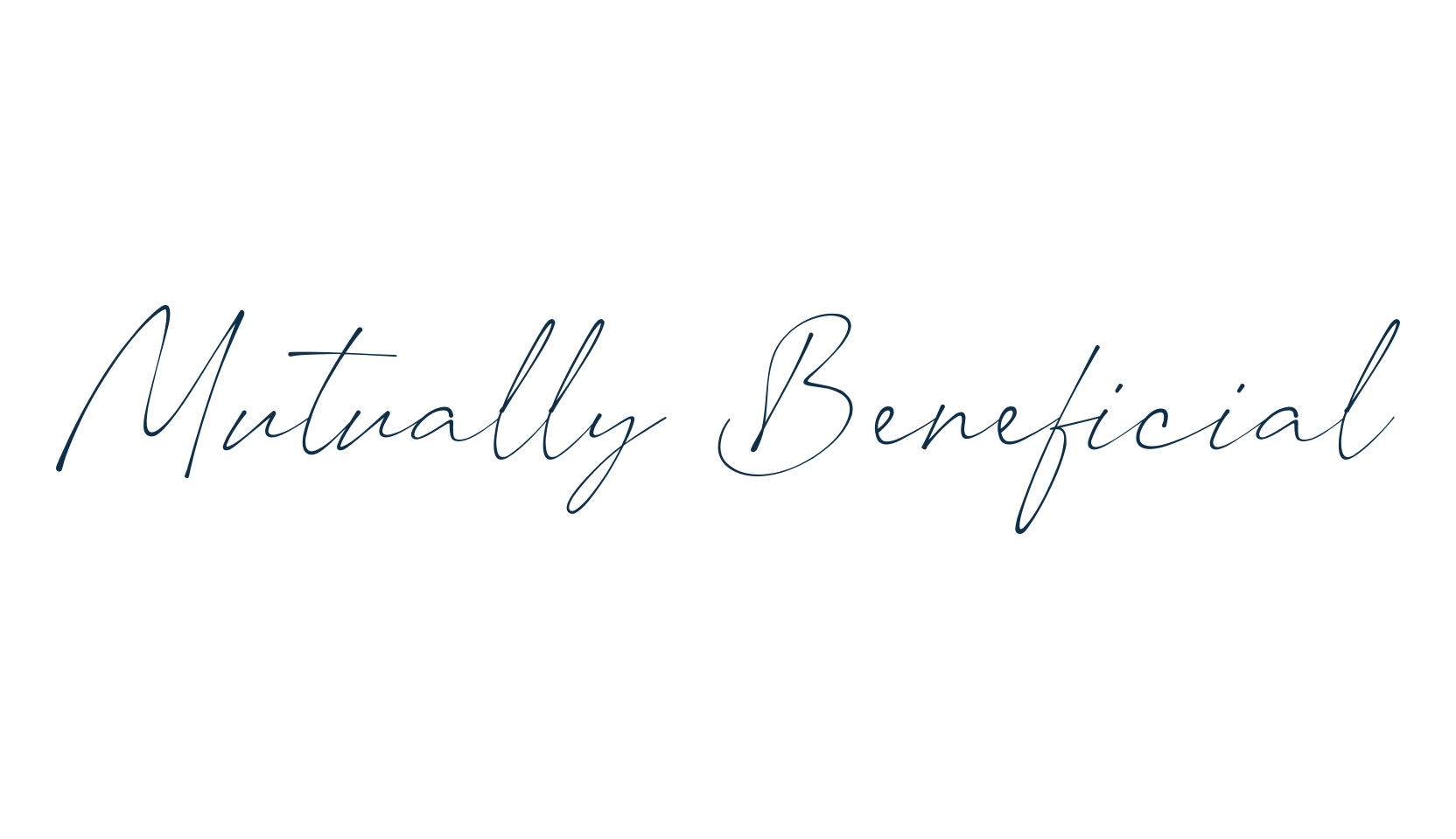 Mutually Beneficial, handwriting font preview
