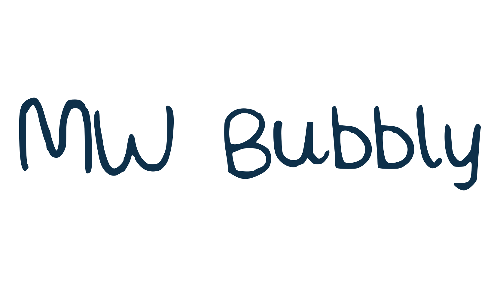MW Bubbly, script handwritten fancy decorative calligraphy font preview