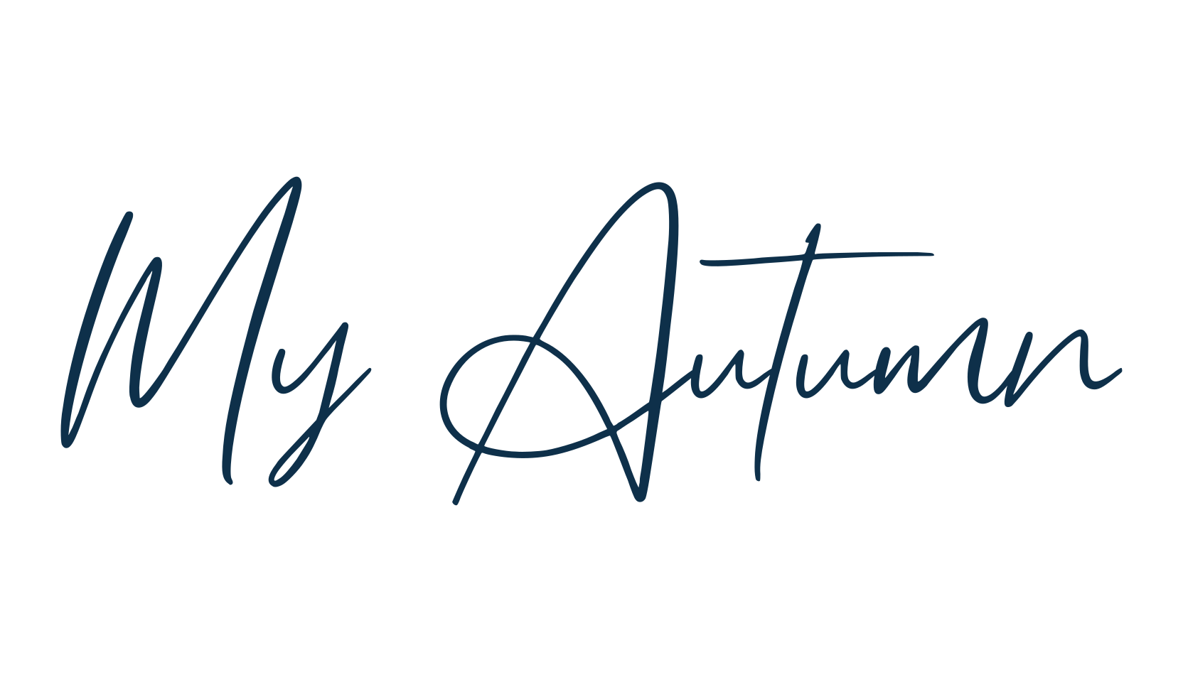 My Autumn, script handwritten fancy decorative calligraphy font preview