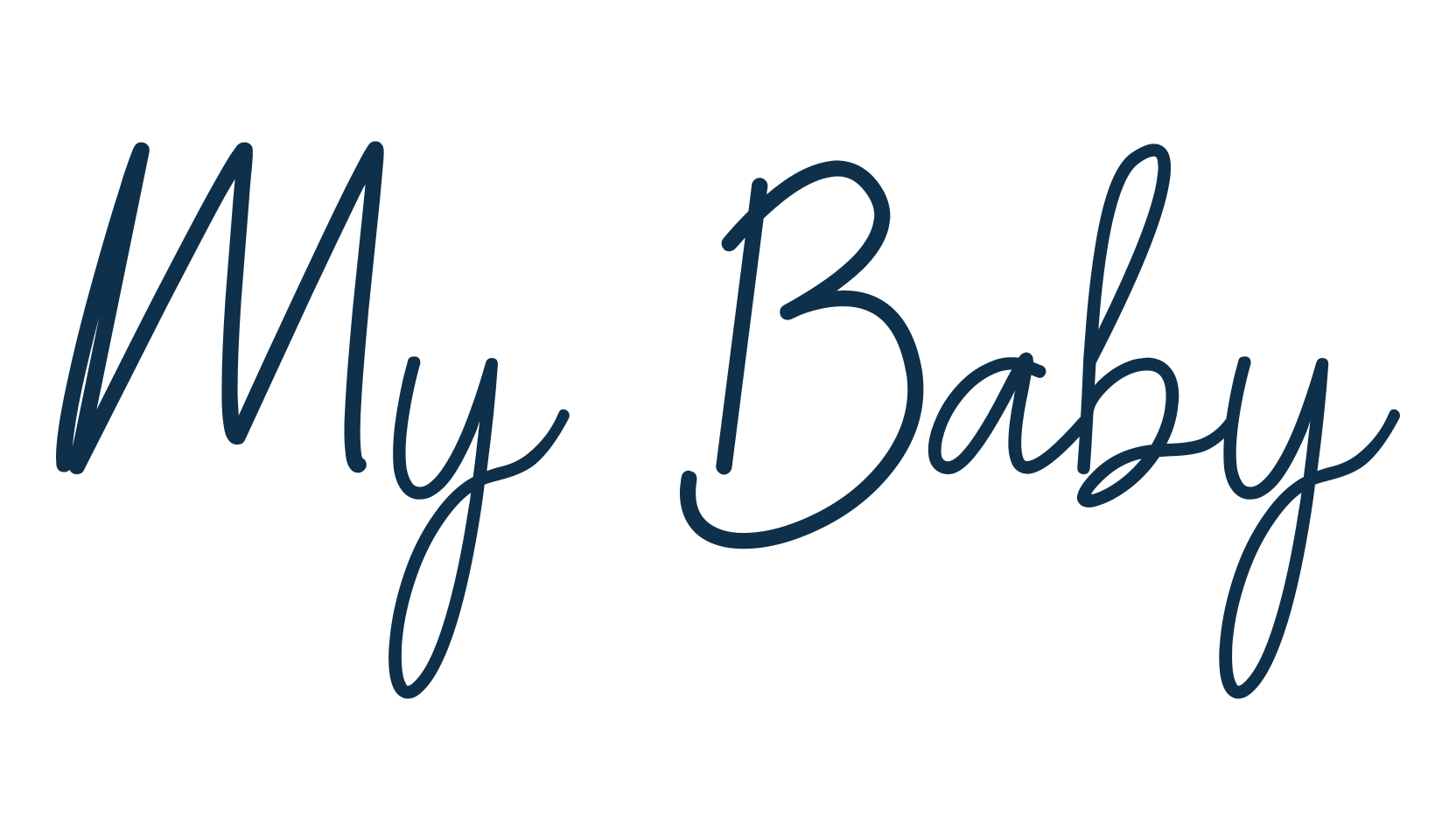 My Baby, script handwritten fancy decorative calligraphy font preview
