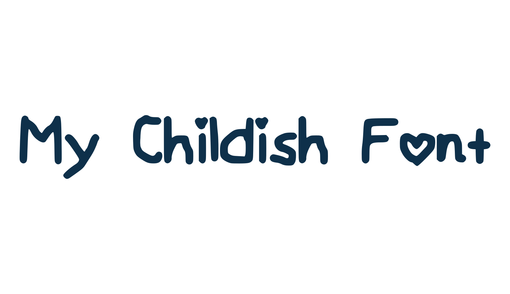 My Childish Font, script handwritten fancy decorative calligraphy font preview