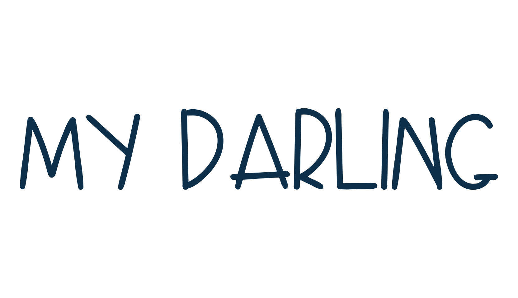 My Darling, fancy cartoon decorative font preview