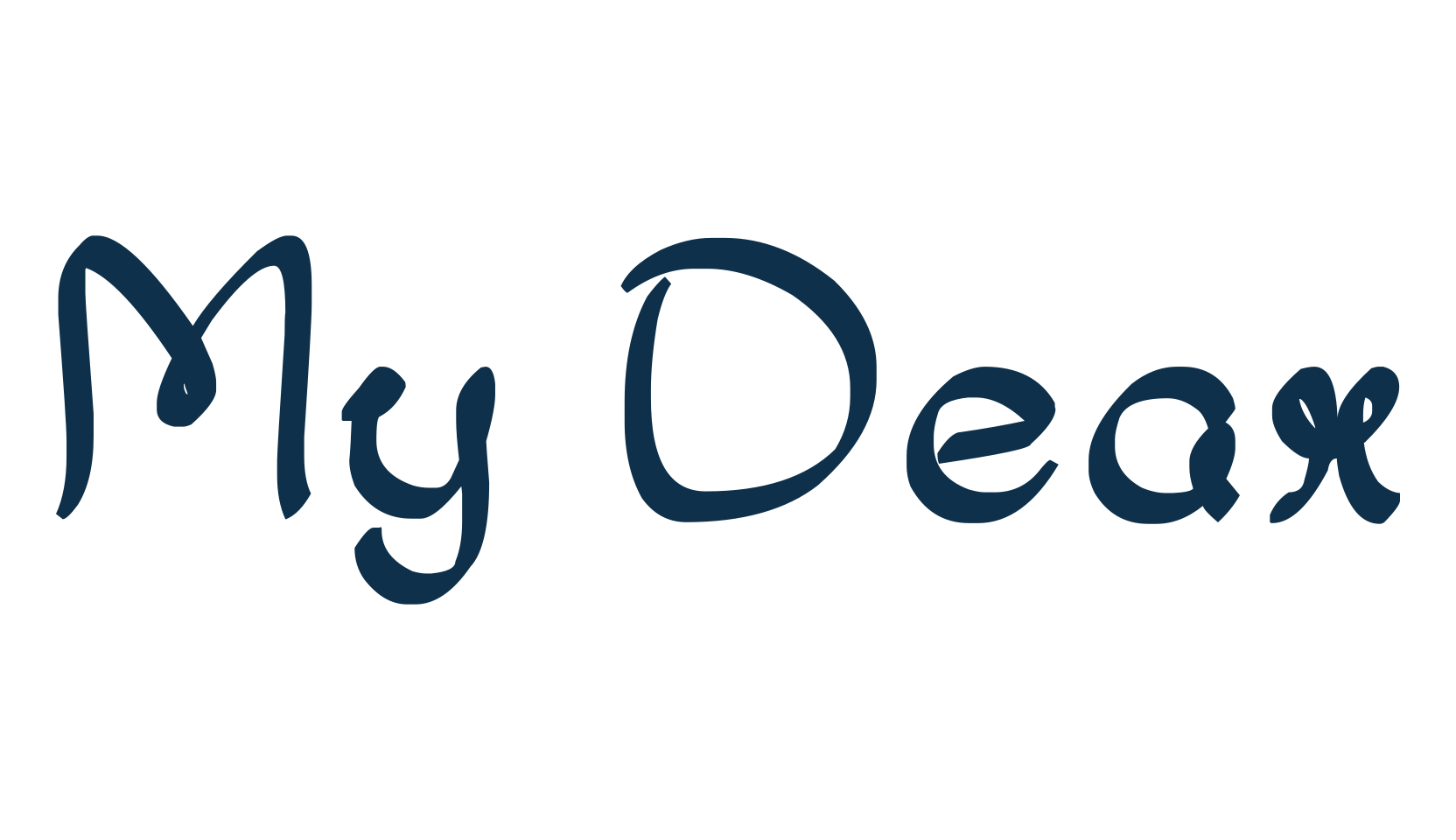 My Dear, fancy decorative font preview