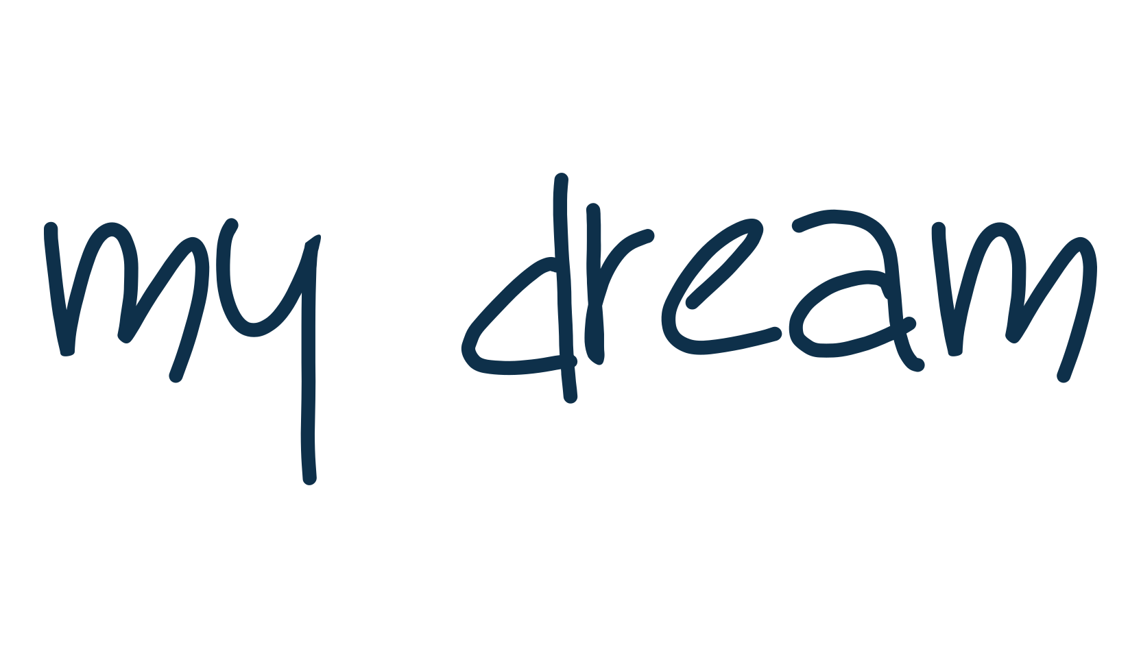 My Dream, script handwritten fancy decorative calligraphy font preview