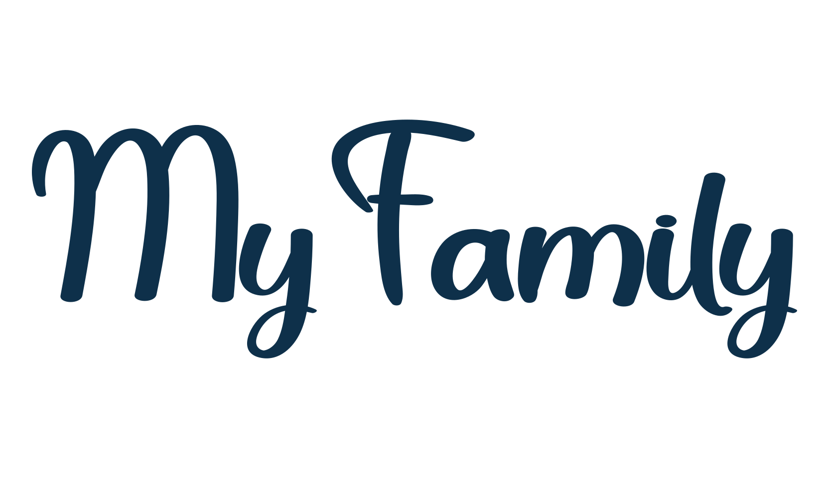 My Family, fancy decorative font preview