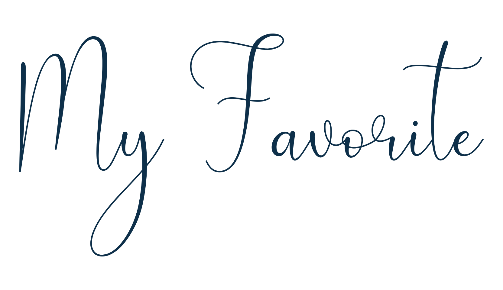 My Favorite, script calligraphy fancy decorative font preview