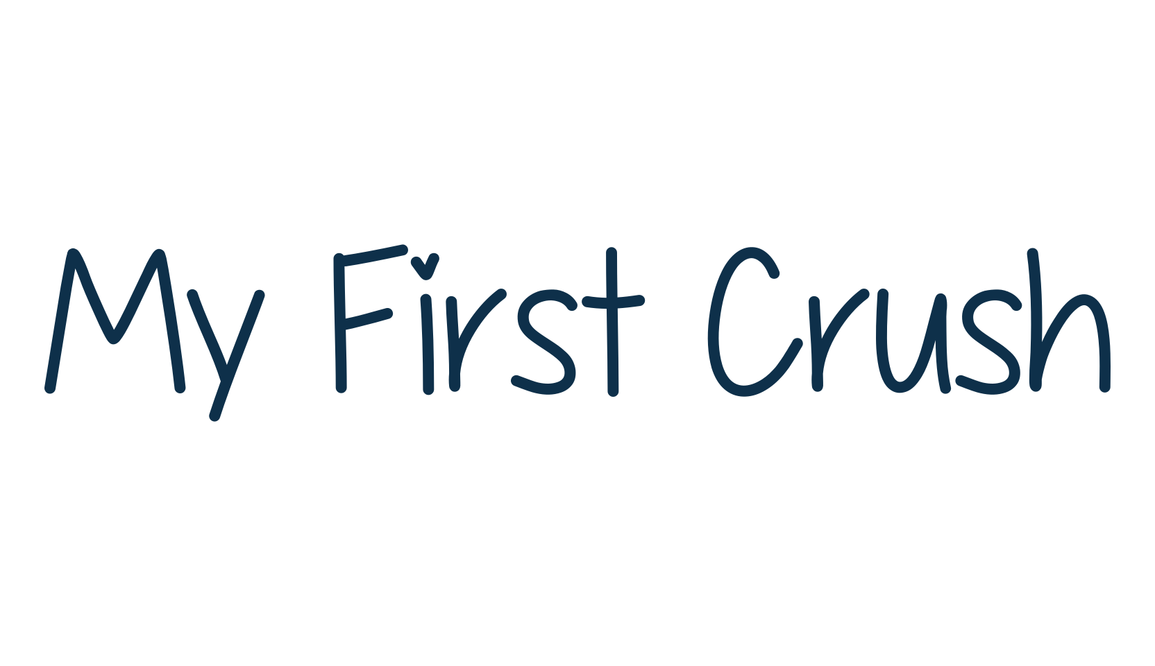 My First Crush, handwriting font preview