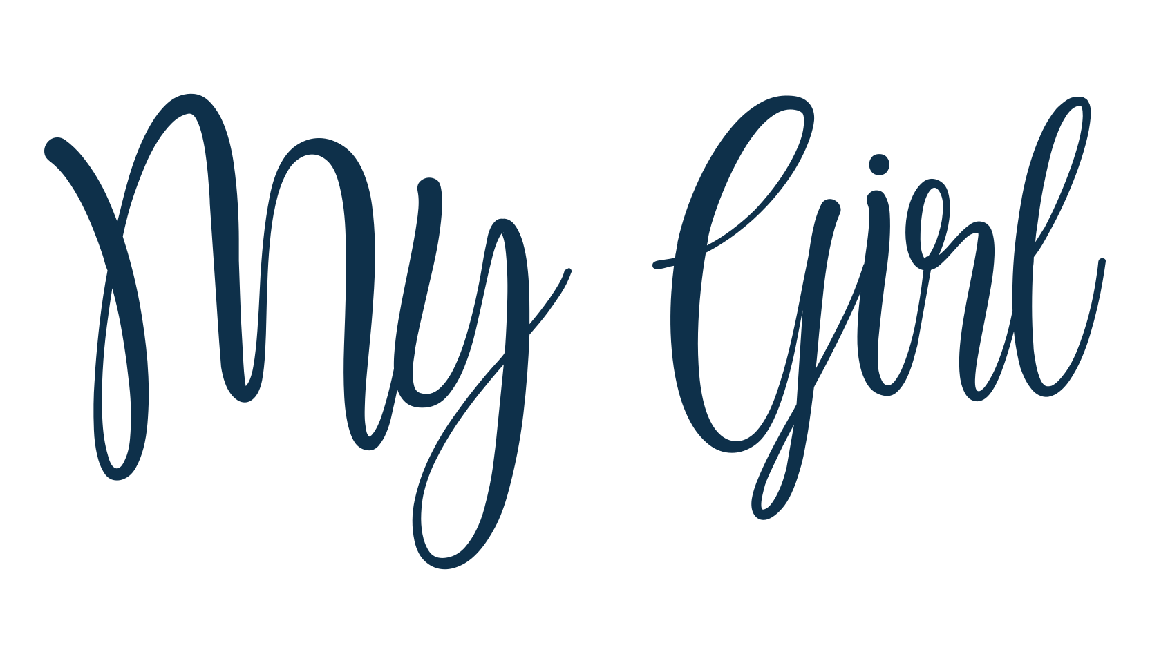 My Girl, script calligraphy fancy decorative font preview