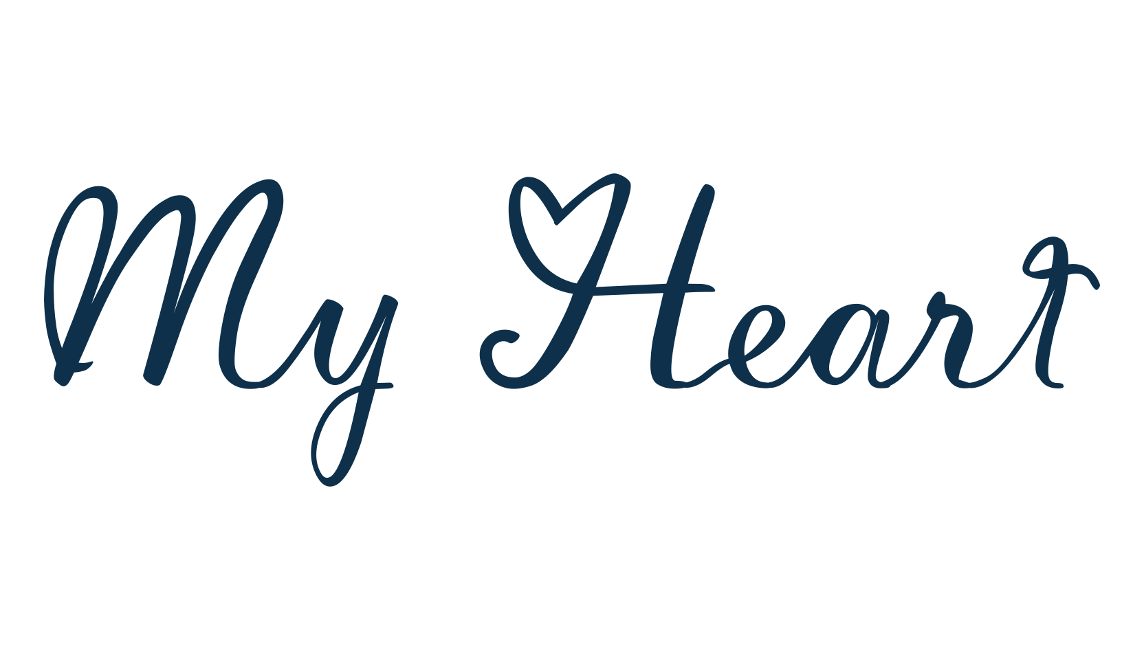 My Heart, script handwritten fancy decorative calligraphy font preview