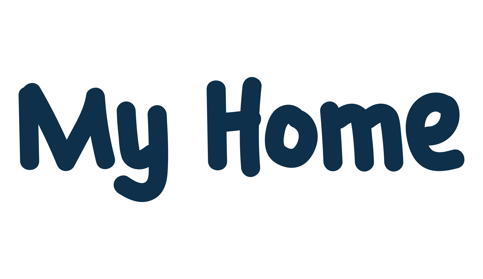 My Home, cartoon font preview