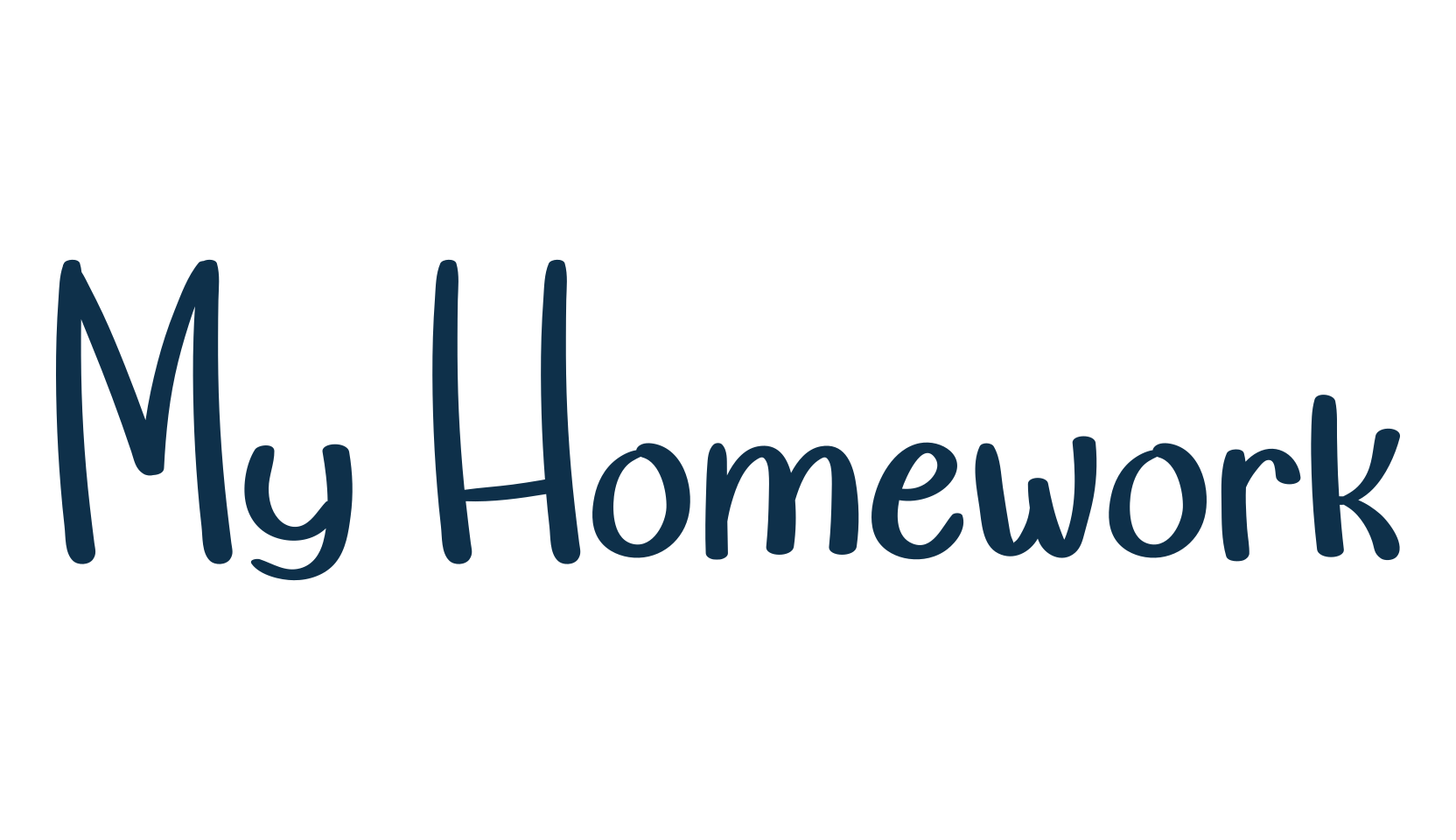 My Homework, script handwritten fancy decorative calligraphy font preview