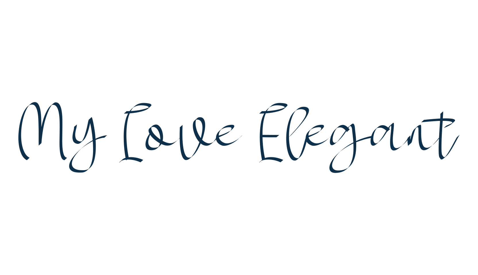 My Love Elegant, fancy various decorative script calligraphy font preview