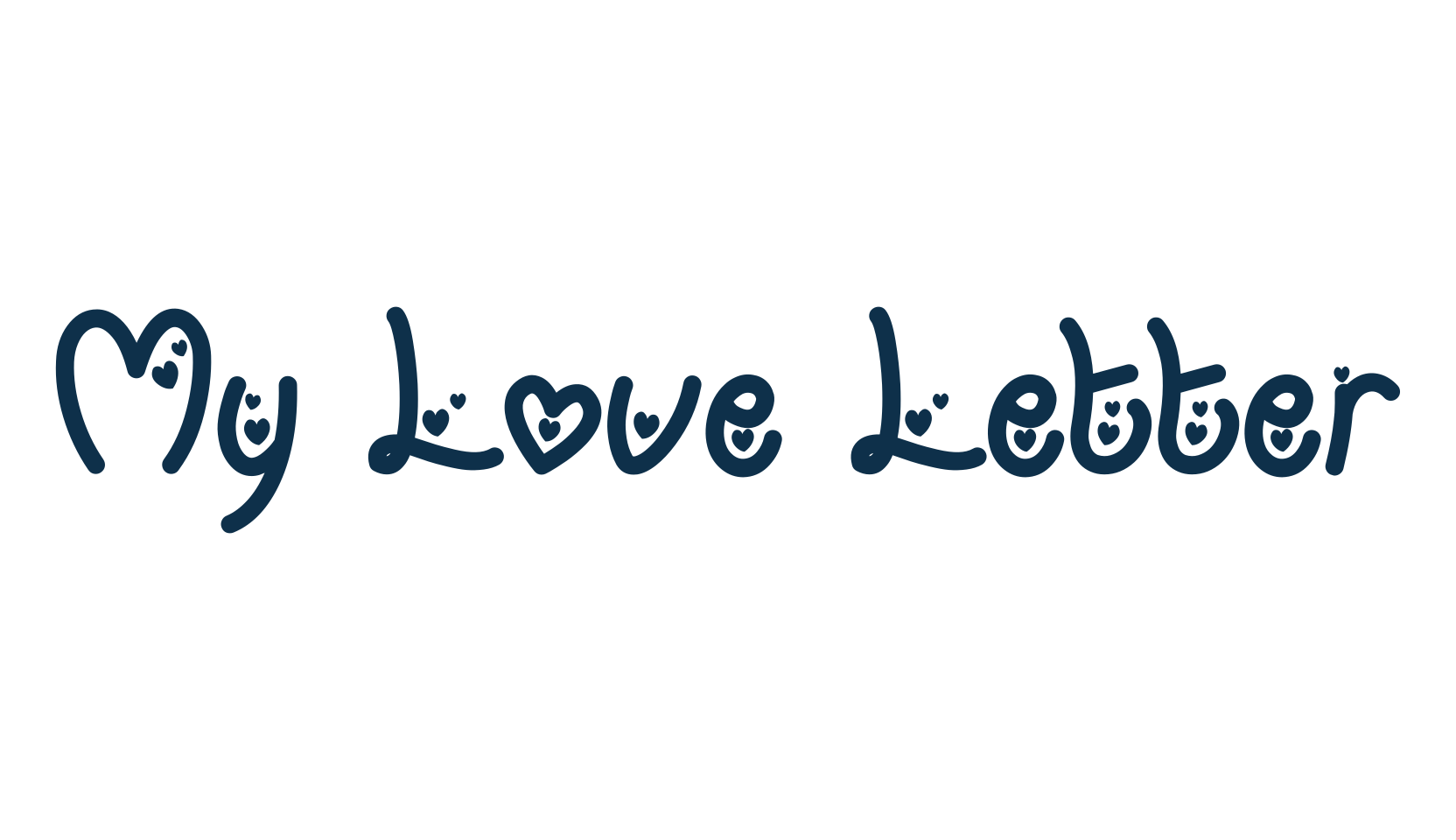 My Love Letter, fancy decorative font preview