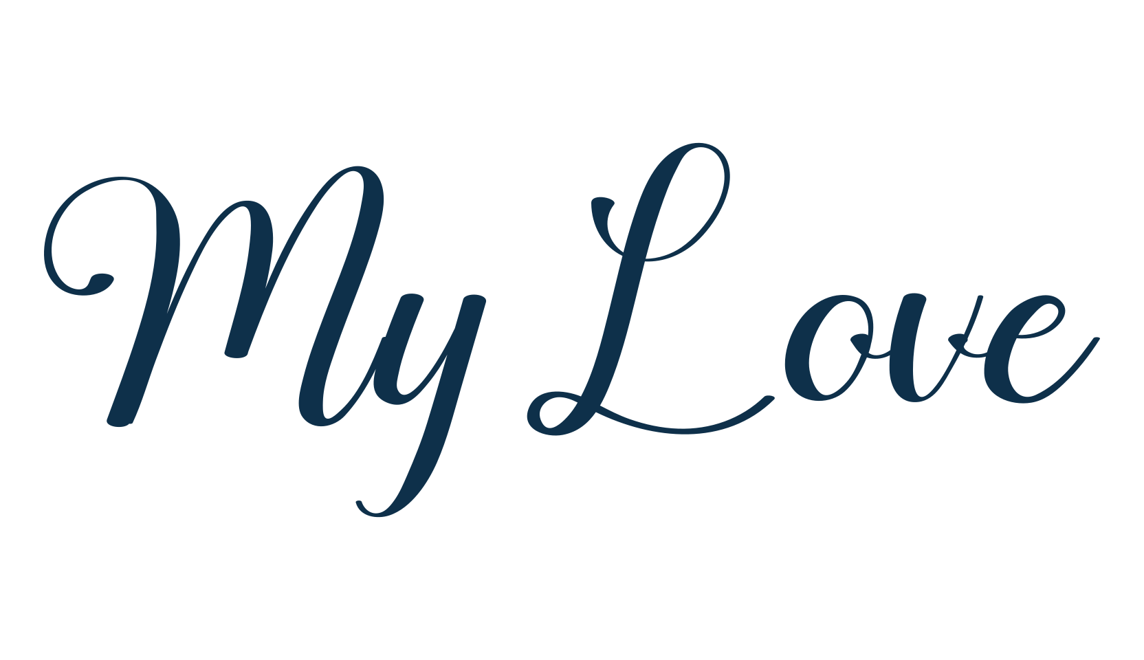 My Love, calligraphy font preview